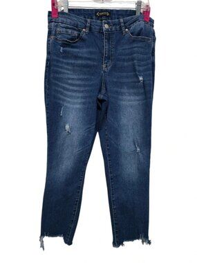 Nanette Lepore Women's Belle High Rise Crop Skinny Cotton Jeans Size 12